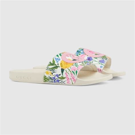 ken scott gucci slide|Gucci Ken Scott print women's slide sandal.